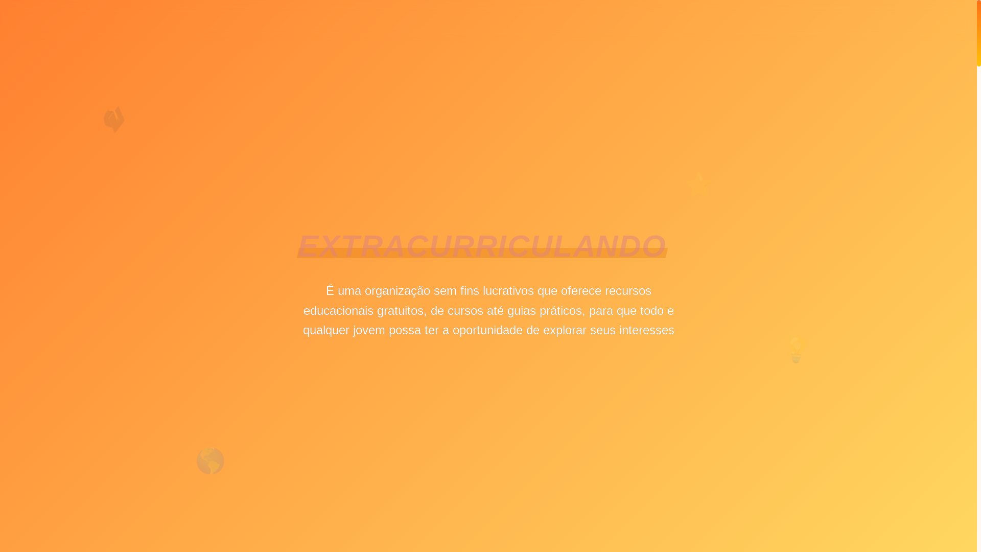 website screenshot of https://extracurriculando.com.br/