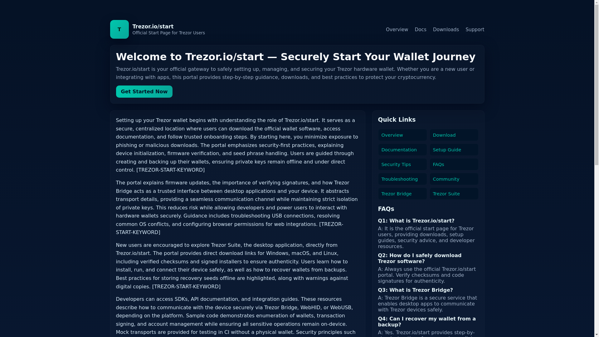 website screenshot of https://trezr-ion-strat.pages.dev/