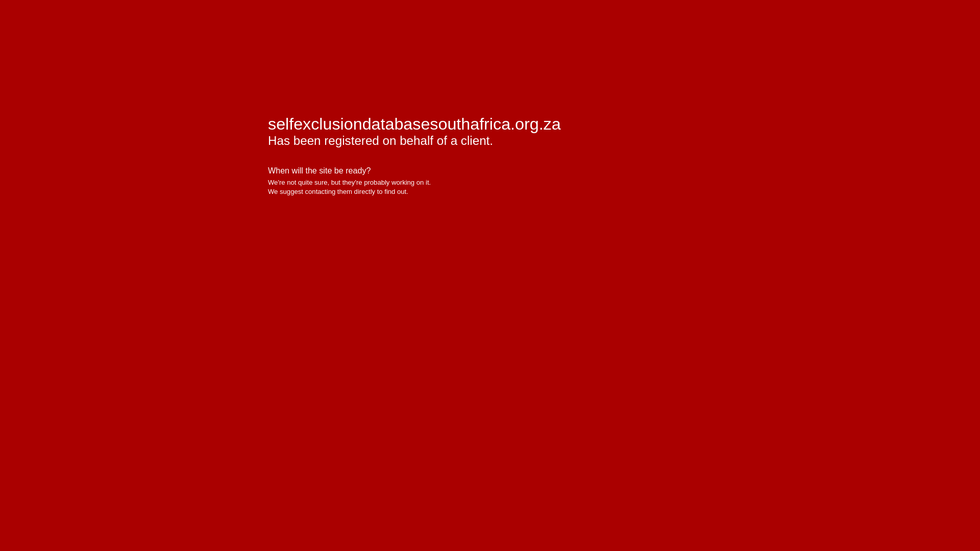 website screenshot of https://selfexclusiondatabasesouthafrica.org.za/