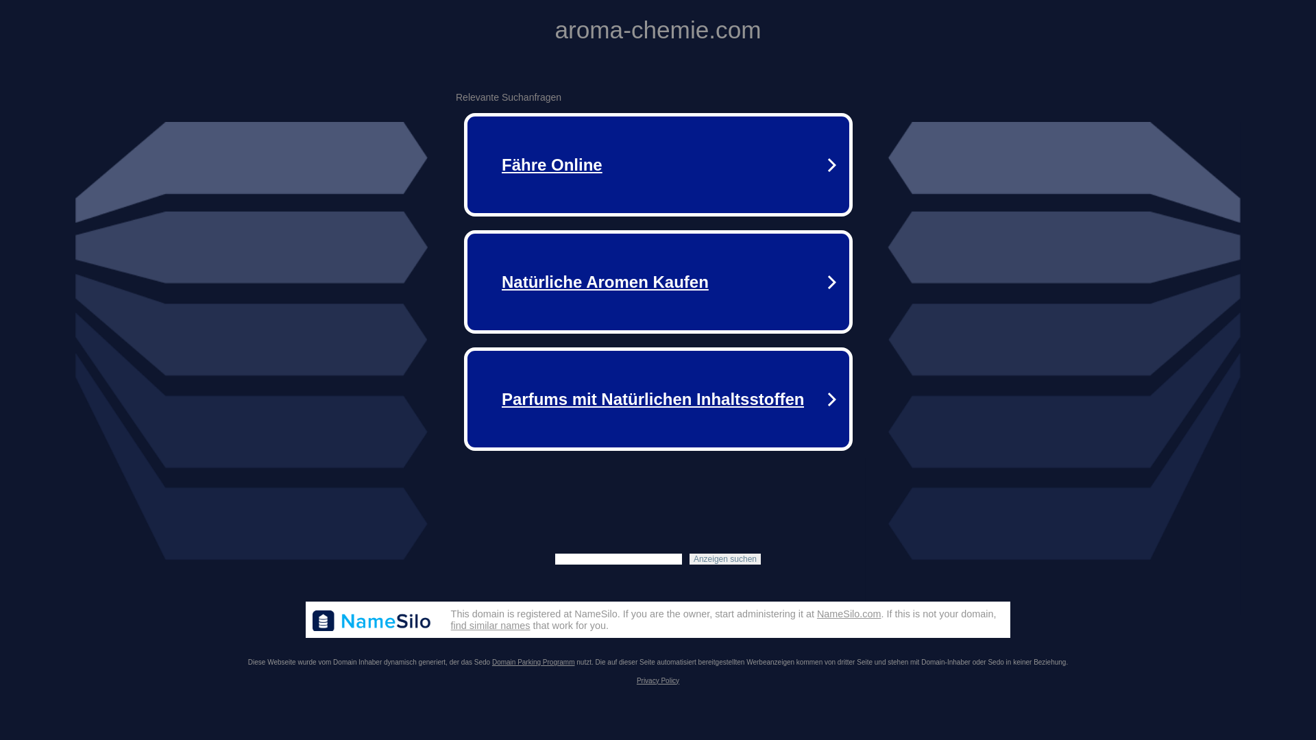 website screenshot of https://aroma-chemie.com/