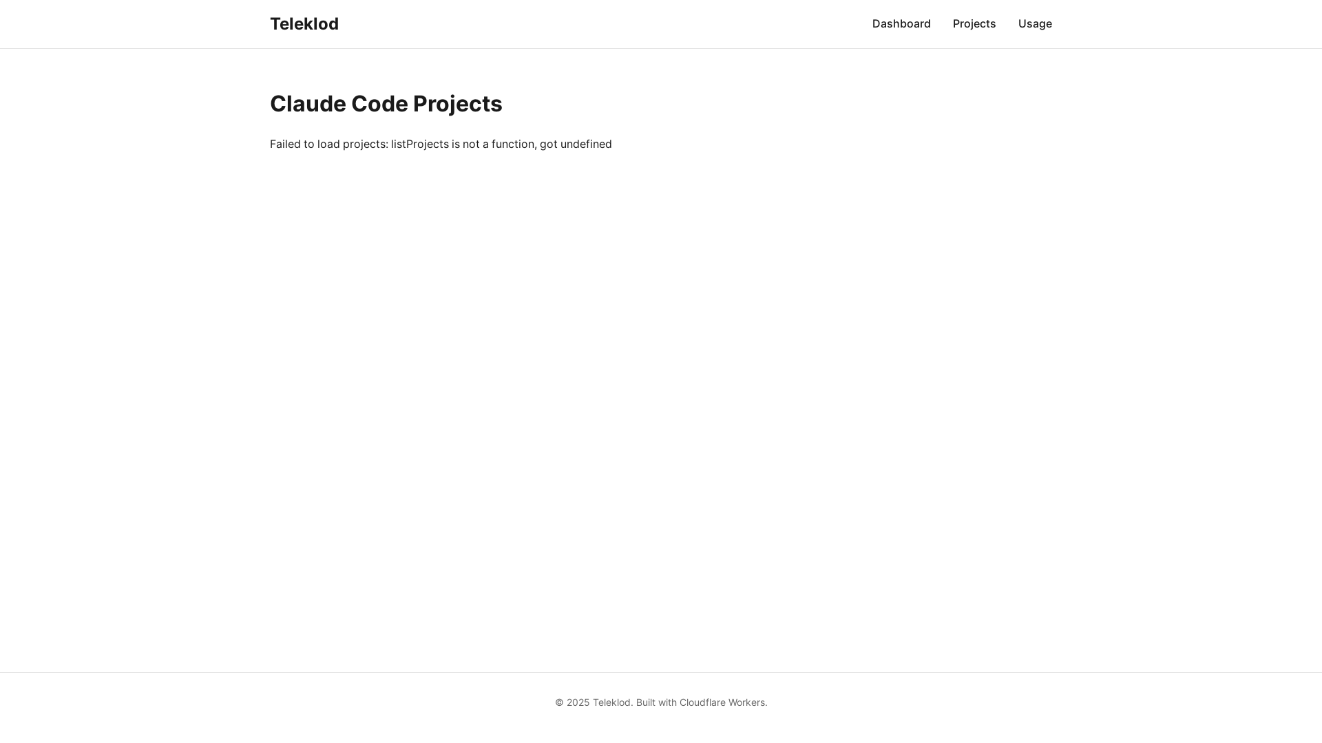 website screenshot of https://teleklod.com/