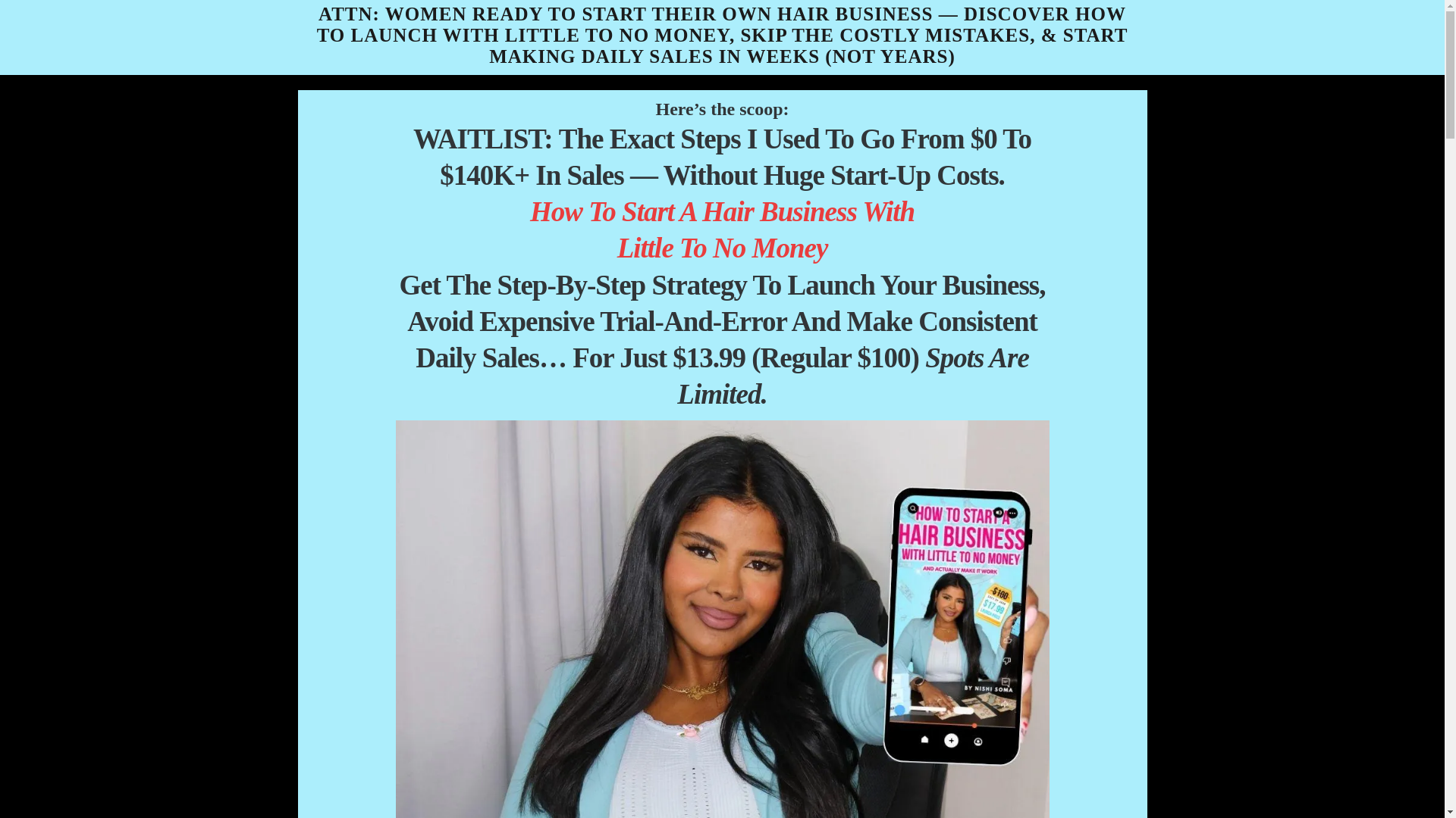website screenshot of https://hairbizformula.com/
