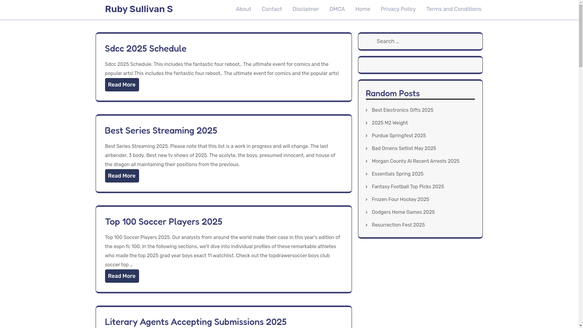 website screenshot of https://rubysullivans.pages.dev/