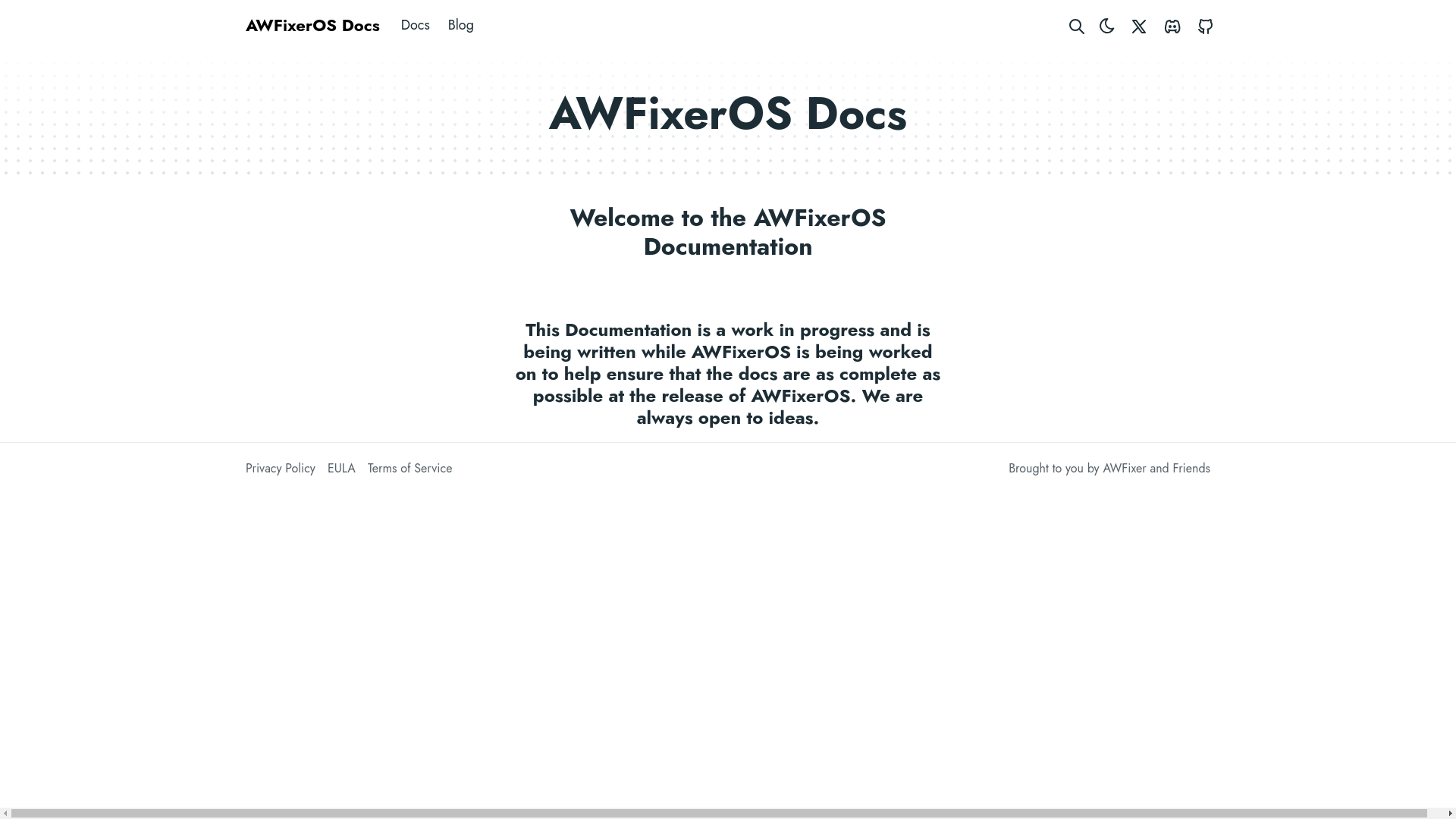 website screenshot of https://docs-awfixeros-site.pages.dev/