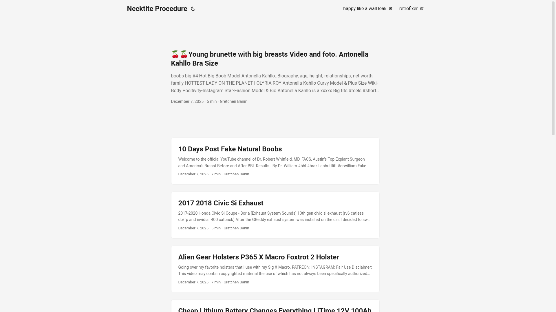 website screenshot of https://necktiteprocedure.pages.dev/