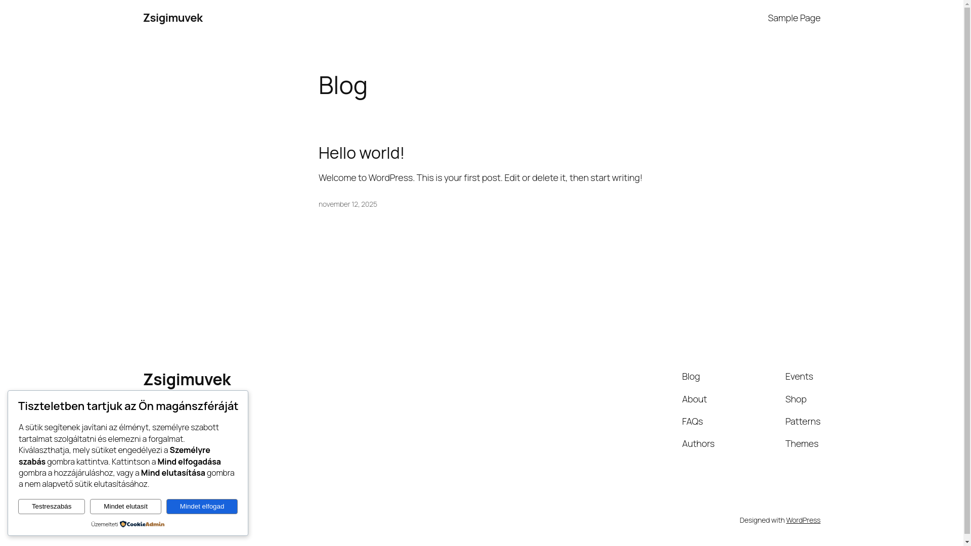 website screenshot of https://zsigimuvek.hu/