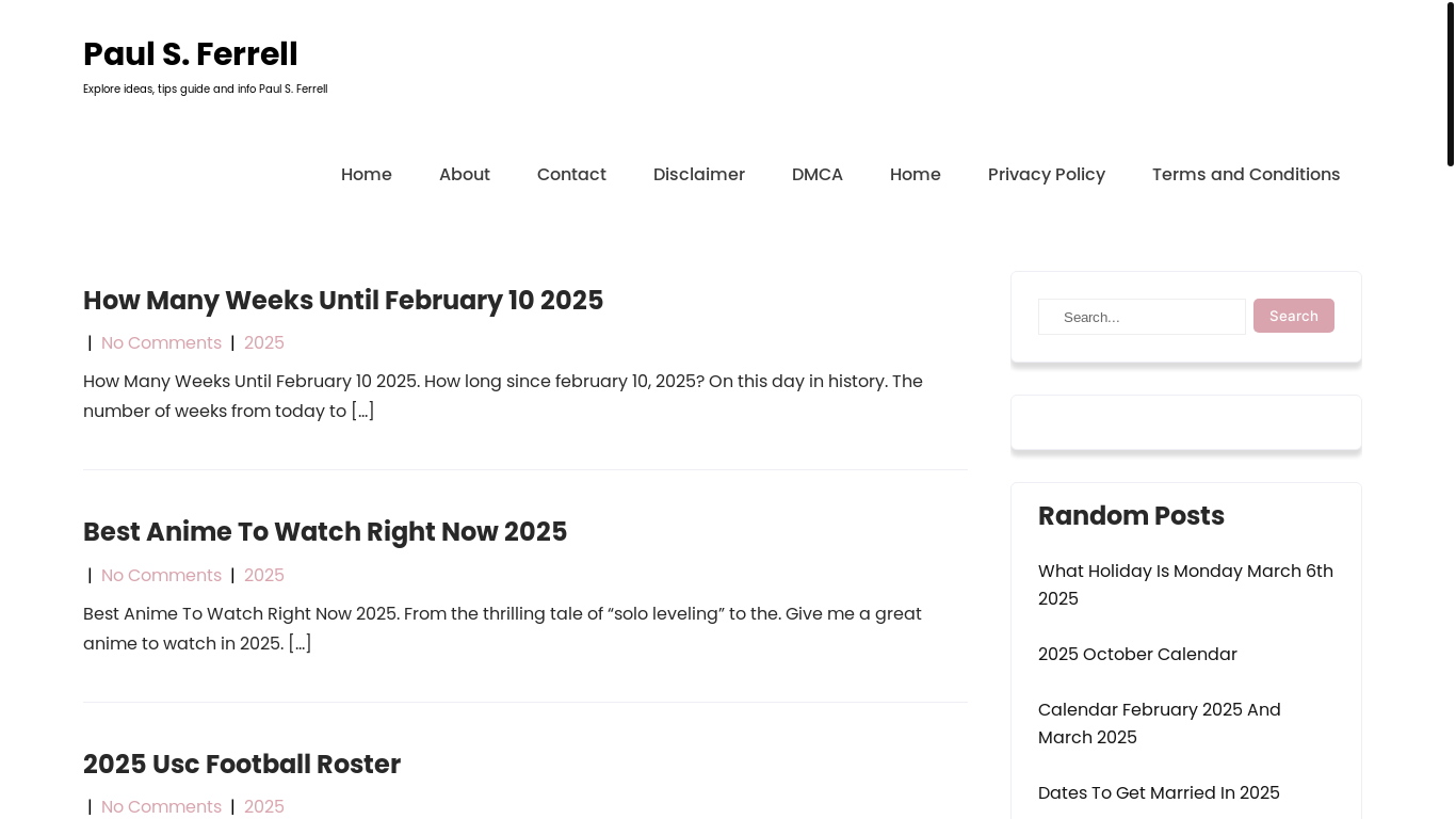 website screenshot of https://paulsferrell.pages.dev/