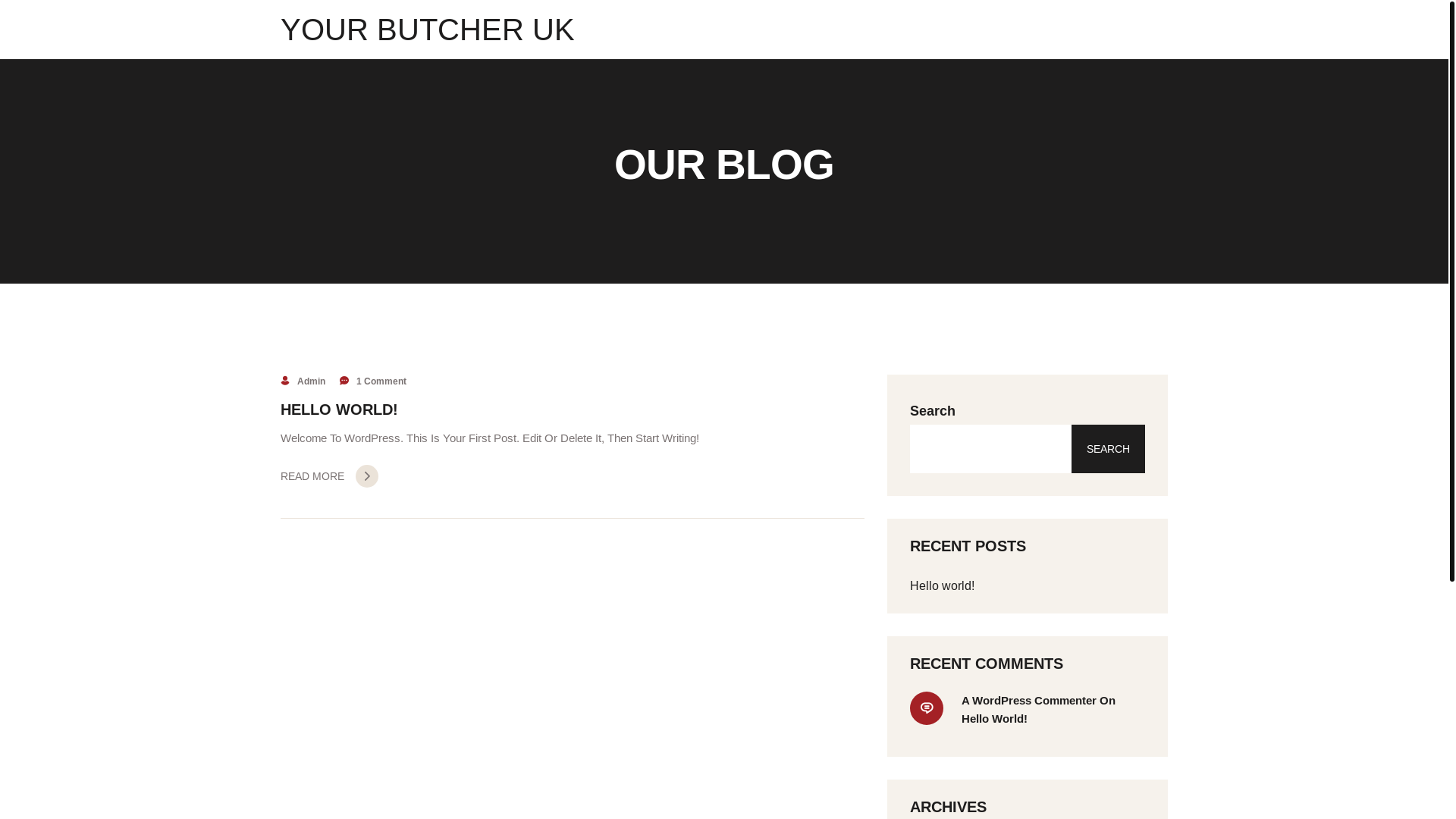 website screenshot of https://yourbutcher.uk/