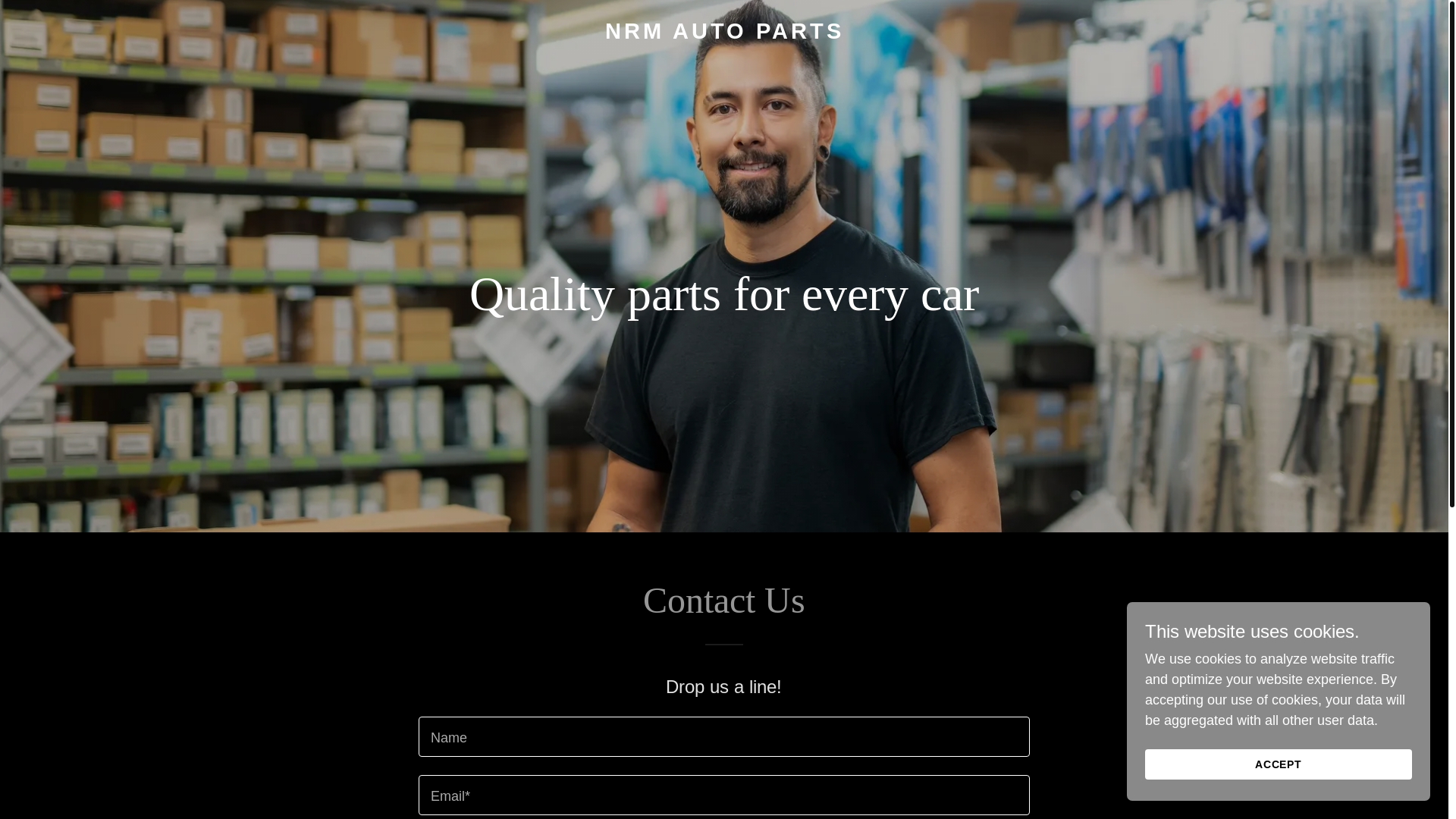 website screenshot of https://nrmautoparts.com.au/