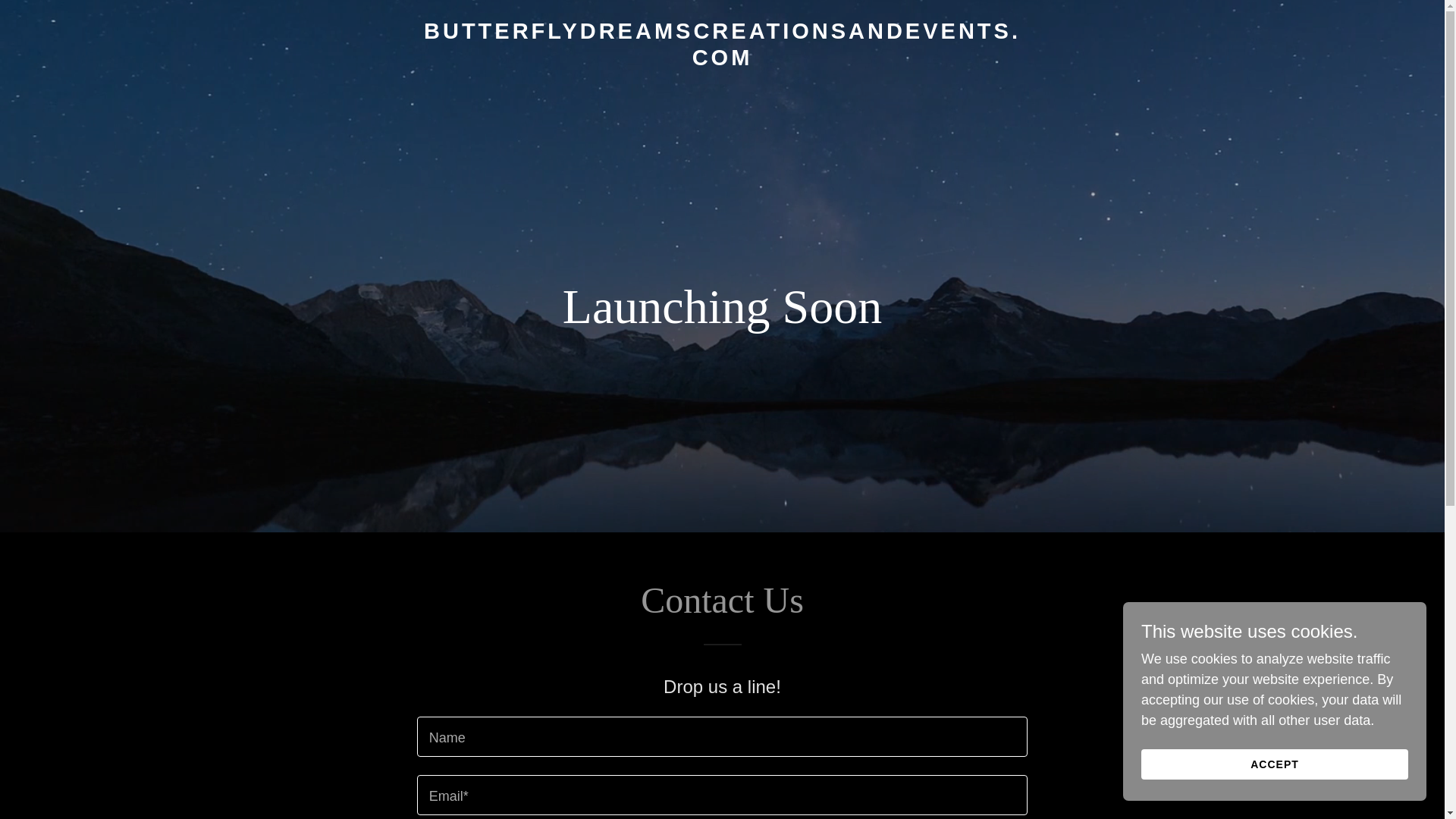 website screenshot of https://butterflydreamscreationsandevents.com/