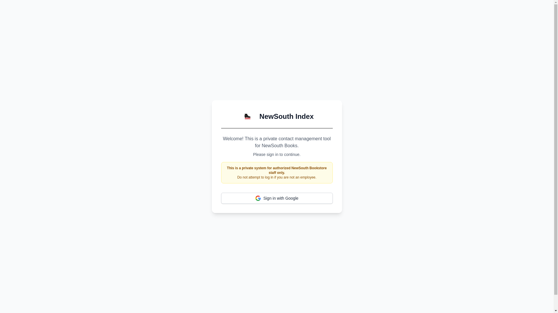 website screenshot of https://newsouthindex.com/