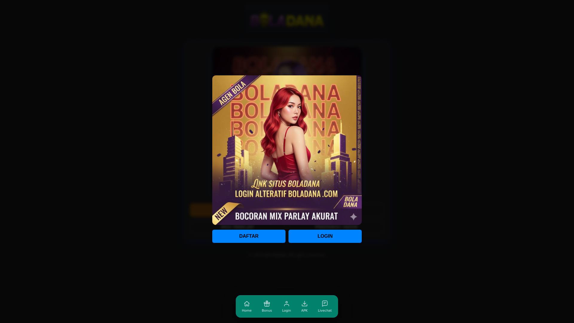 website screenshot of https://bola-dana.pages.dev/