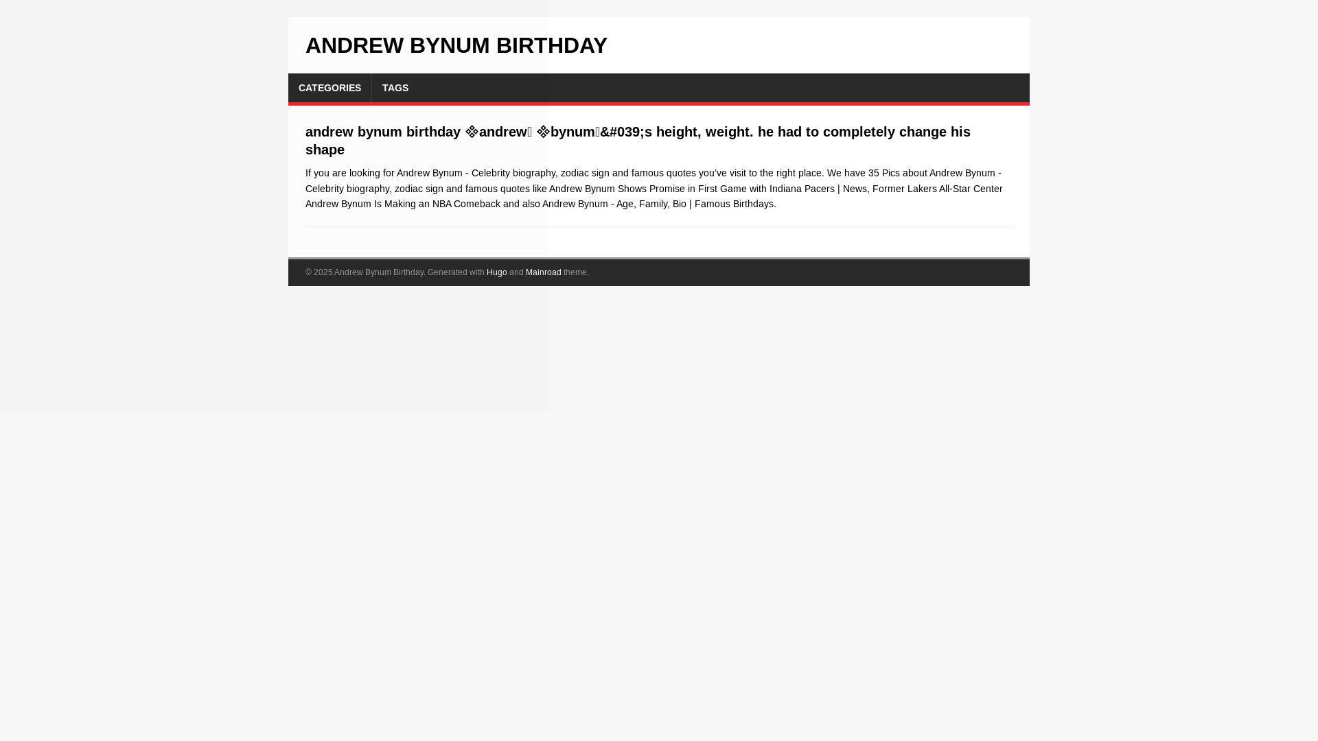 website screenshot of https://andrew-bynum-birthday.pages.dev/