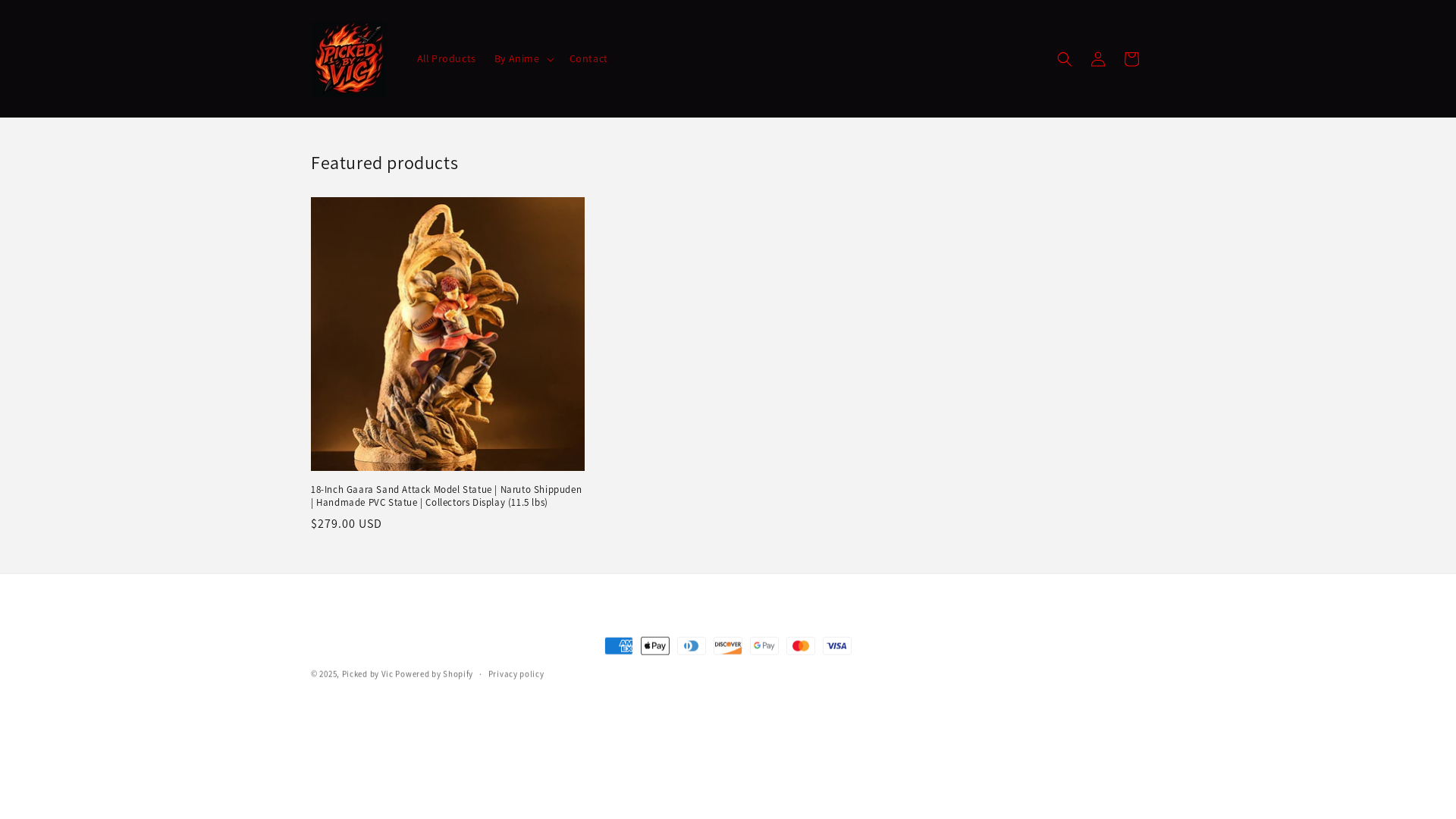 website screenshot of https://pickedbyvic.com/