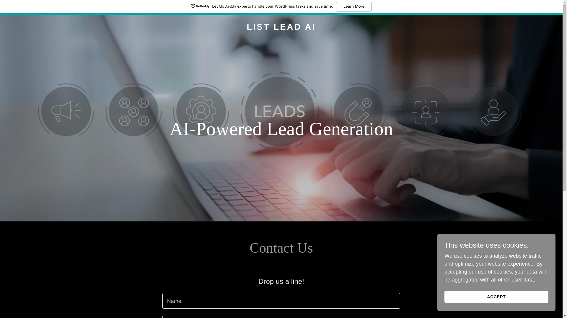 website screenshot of https://listleadai.com/
