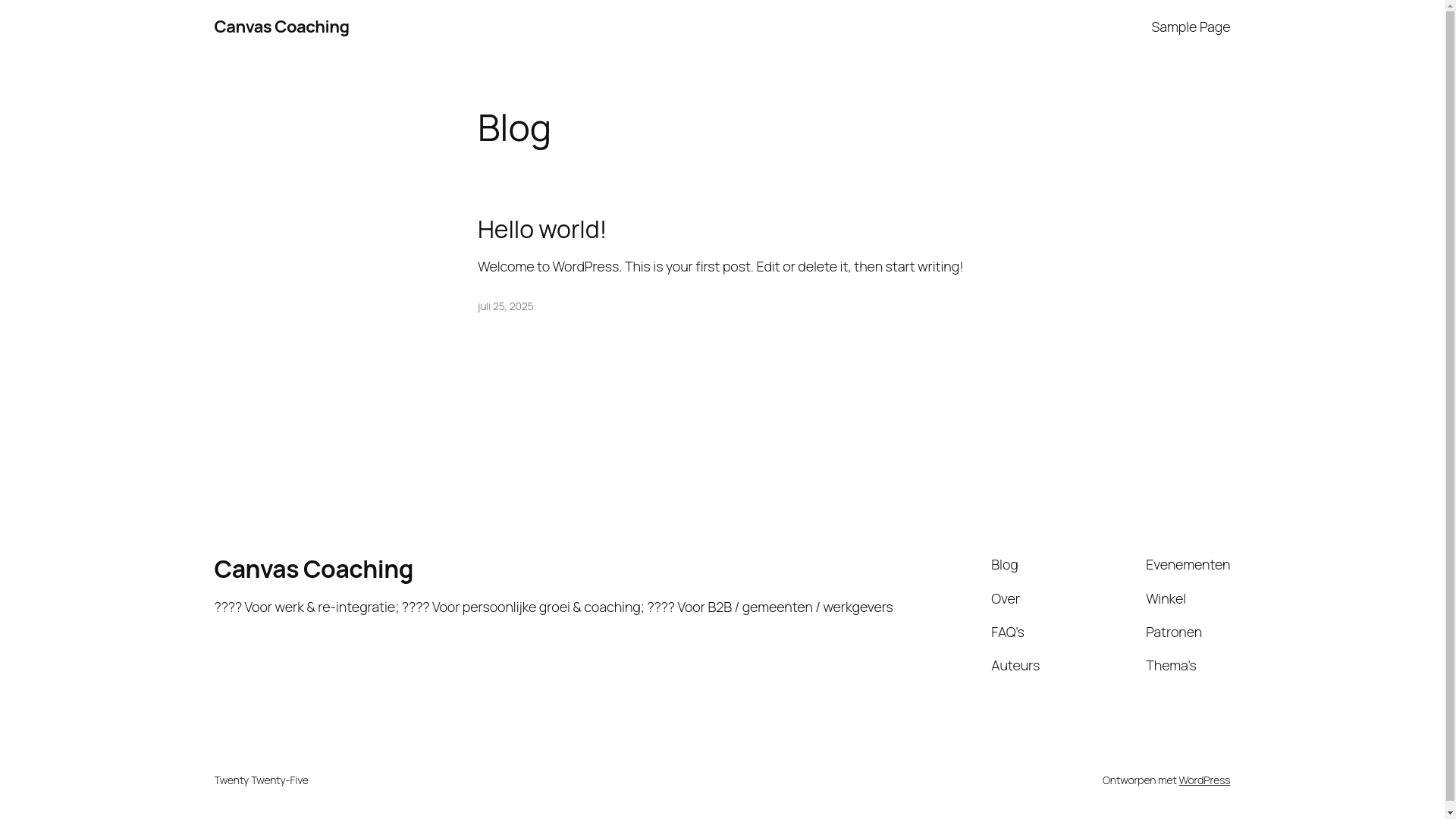 website screenshot of https://canvascoaching.nl/