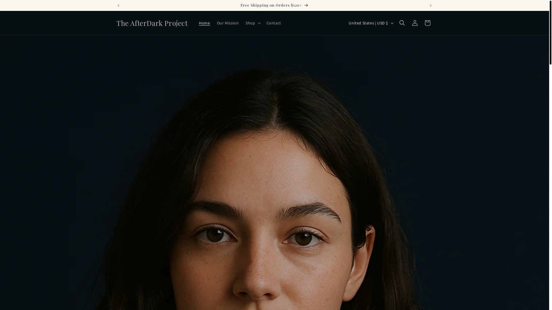 website screenshot of https://theafterdarkproject.ca/