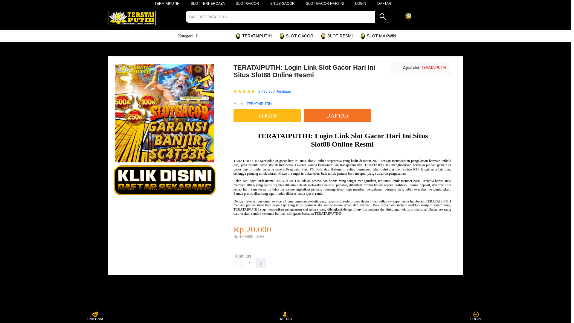 website screenshot of https://masterterataislot.pages.dev/