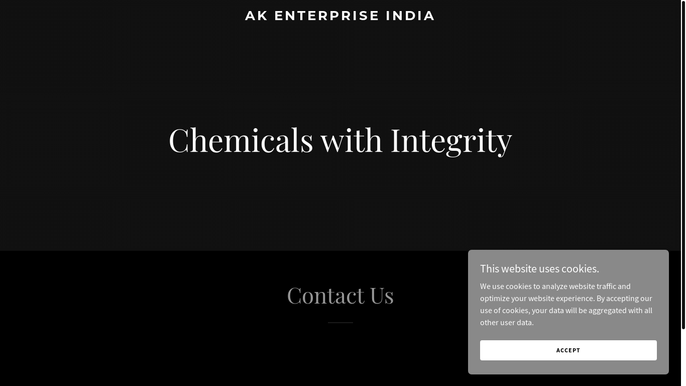 website screenshot of https://ak-enterpriseindia.com/