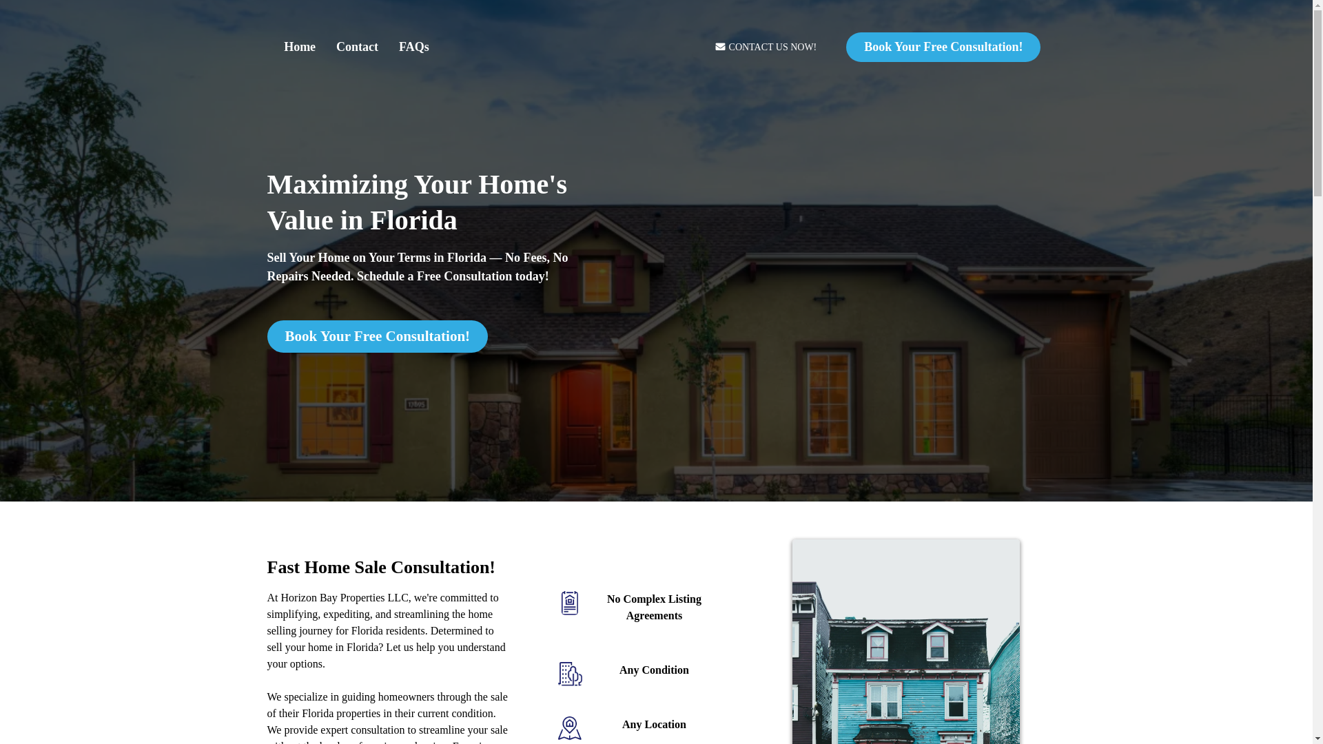 website screenshot of https://horizonbaypropertiesllc.org/