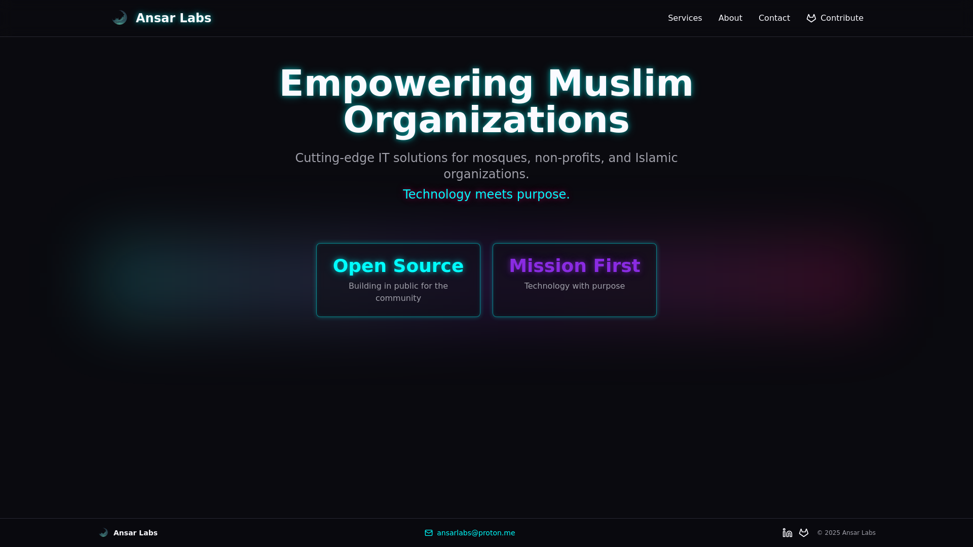 website screenshot of https://ansar-labs-website.pages.dev/