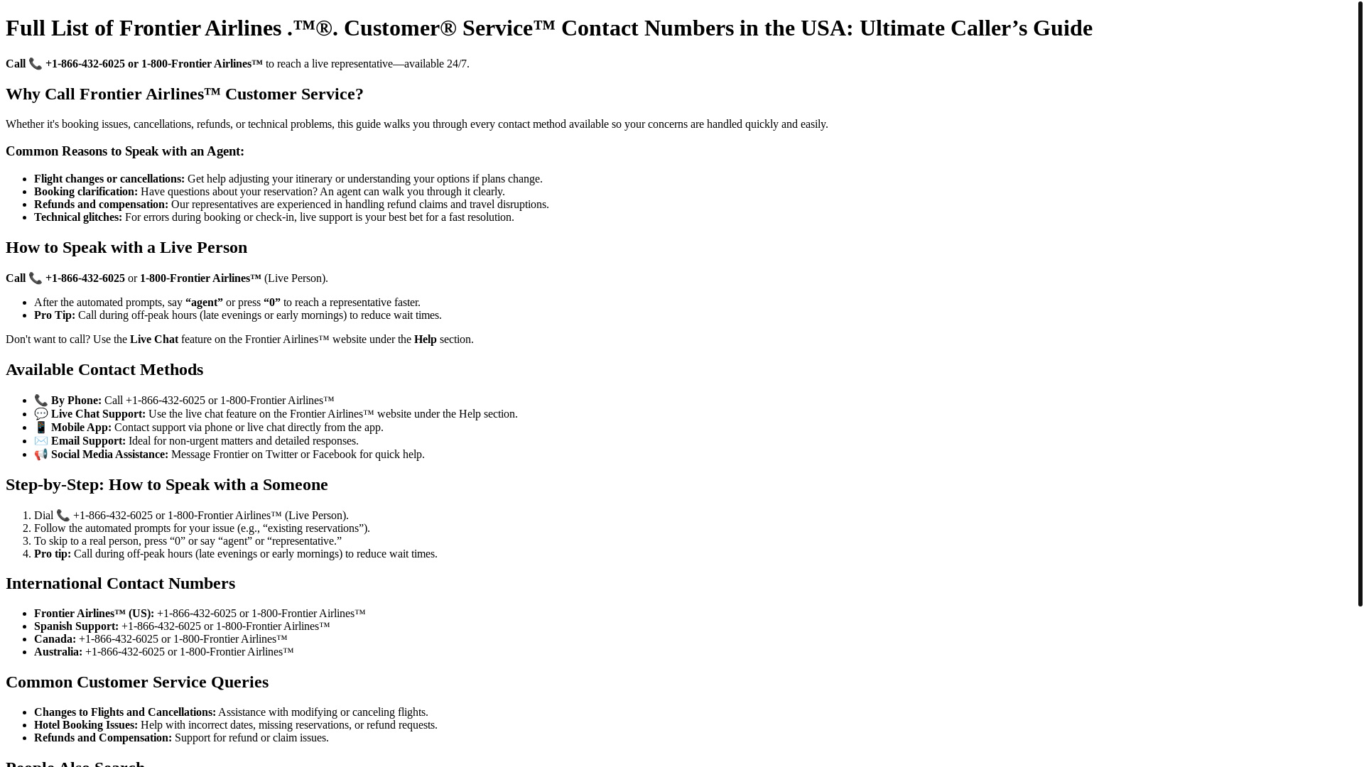 website screenshot of https://frontiercustomerservice.pages.dev/