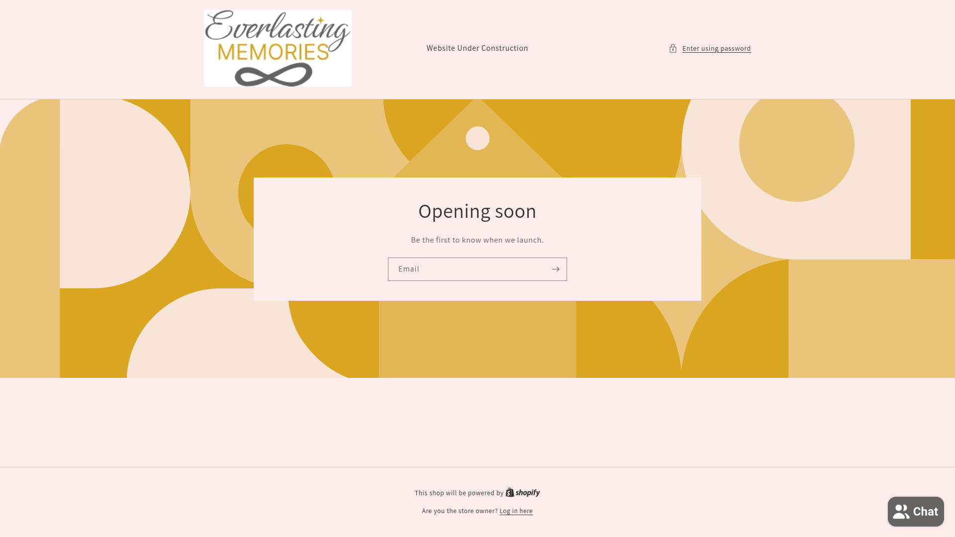 website screenshot of https://everlastingmemories.store/