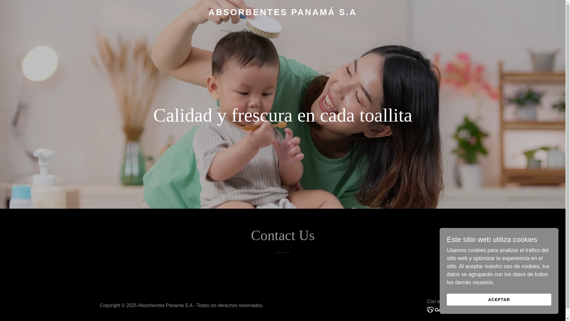 website screenshot of https://absorbentespanama.com/