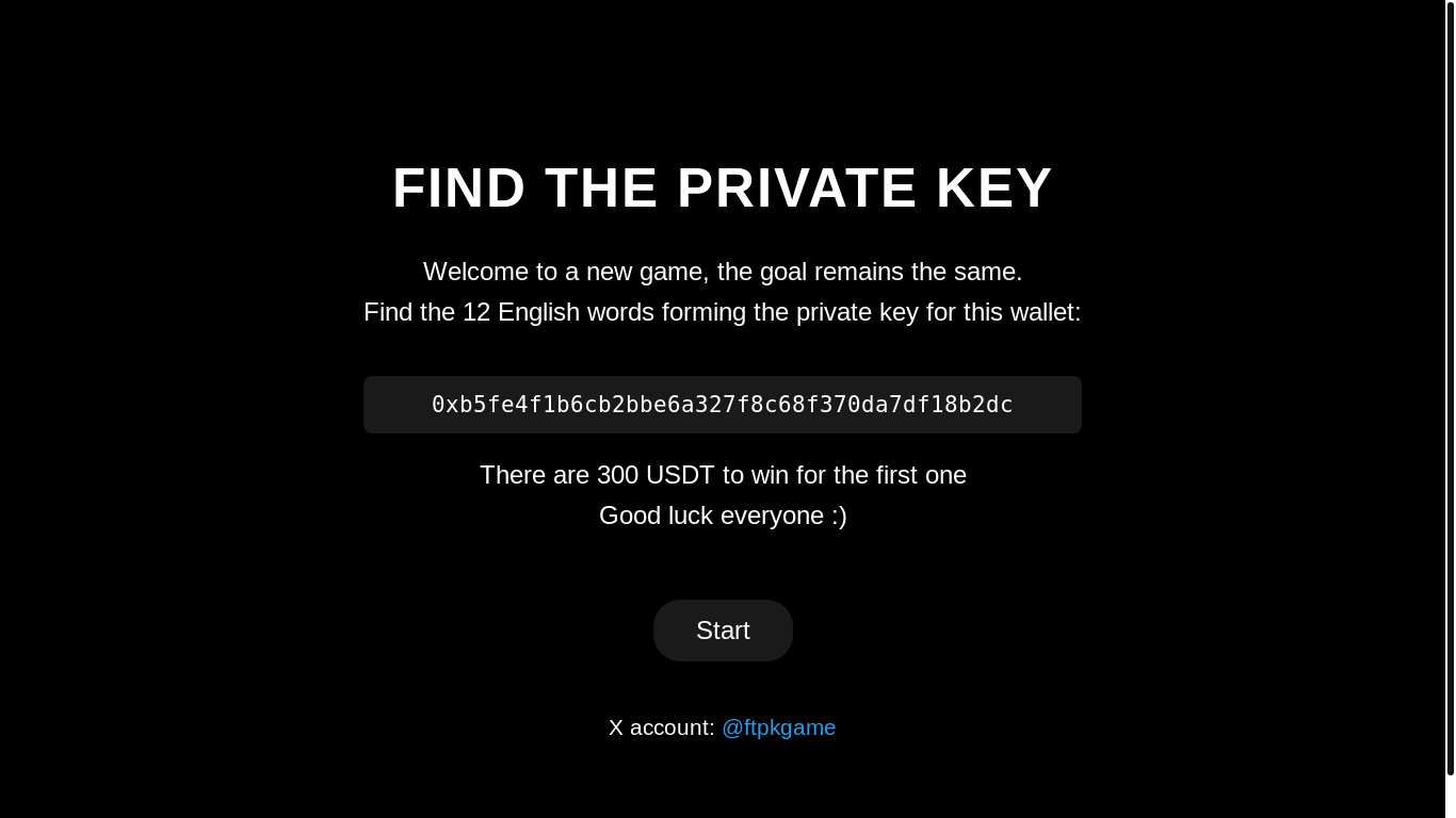website screenshot of https://findtheprivatekeys2.vercel.app/