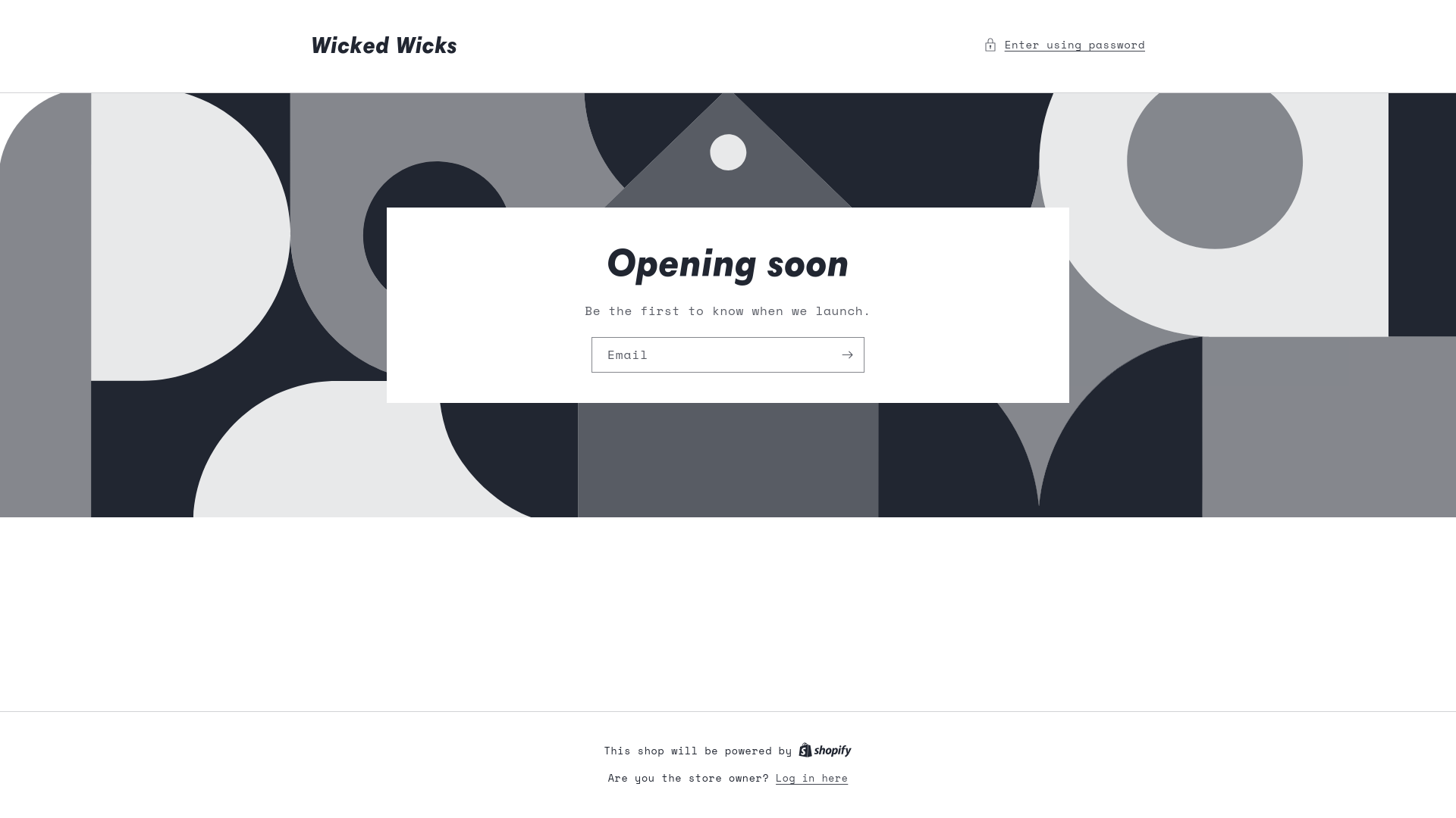 website screenshot of https://wickedwickscandl.es/