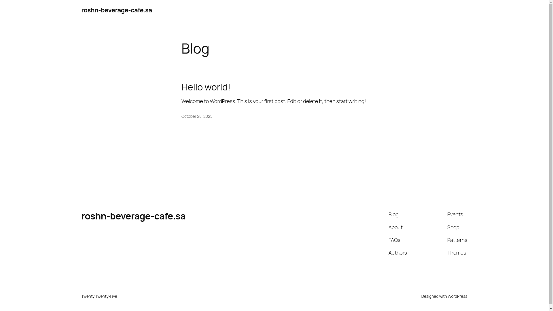 website screenshot of https://roshn-beverage-cafe.sa/