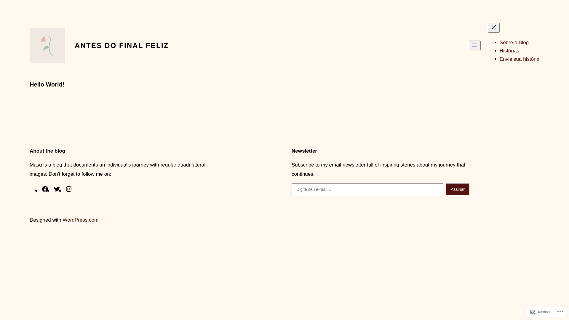 website screenshot of https://antesdofinalfeliz.com.br/
