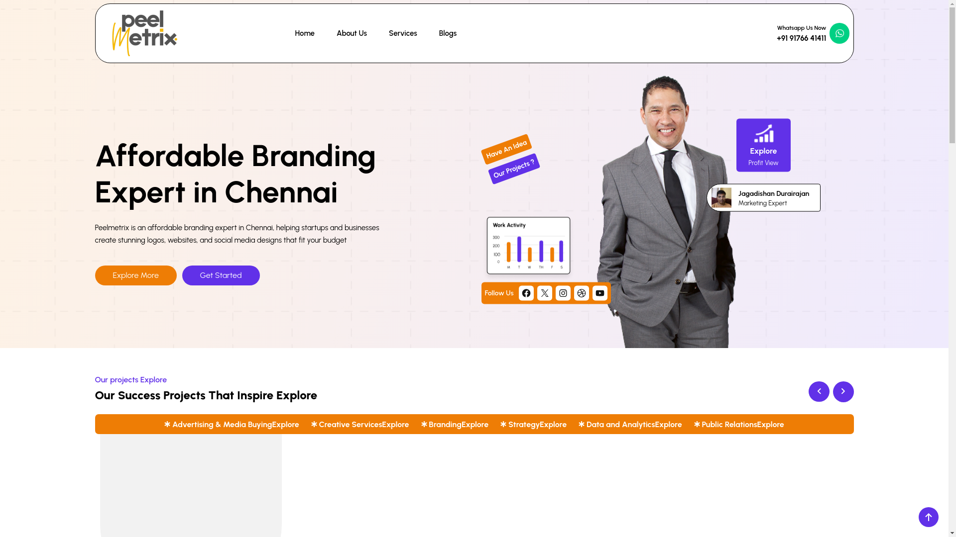 website screenshot of https://peelmetrix.com/