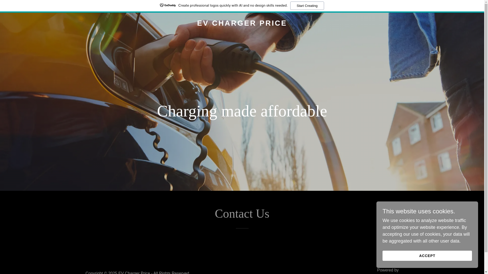 website screenshot of https://evchargerprice.in/