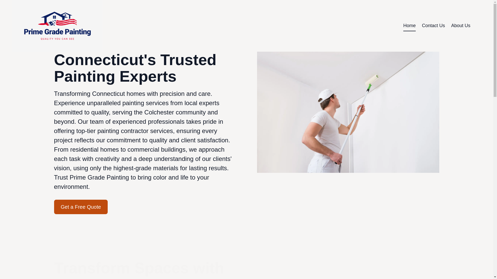 website screenshot of https://primegradepainting.com/