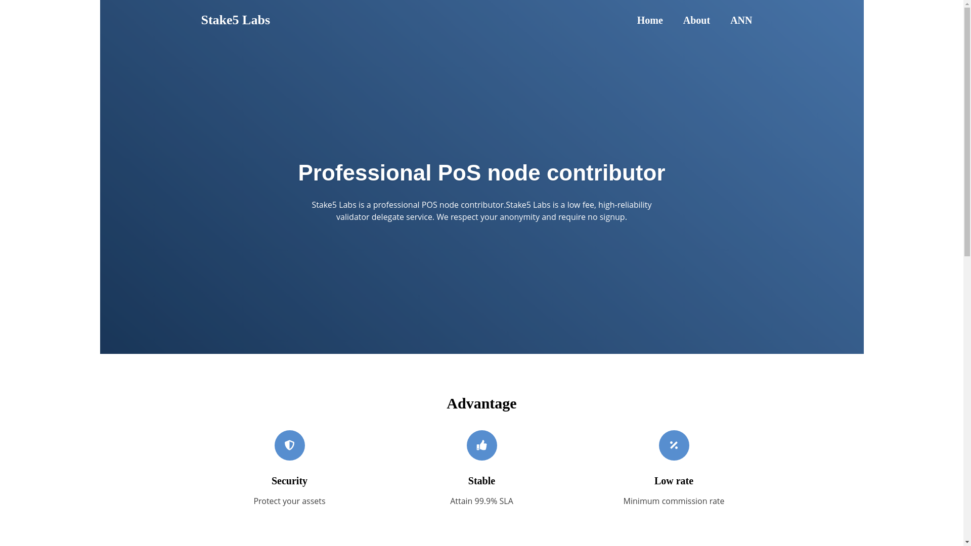 website screenshot of https://stake5labs.pages.dev/