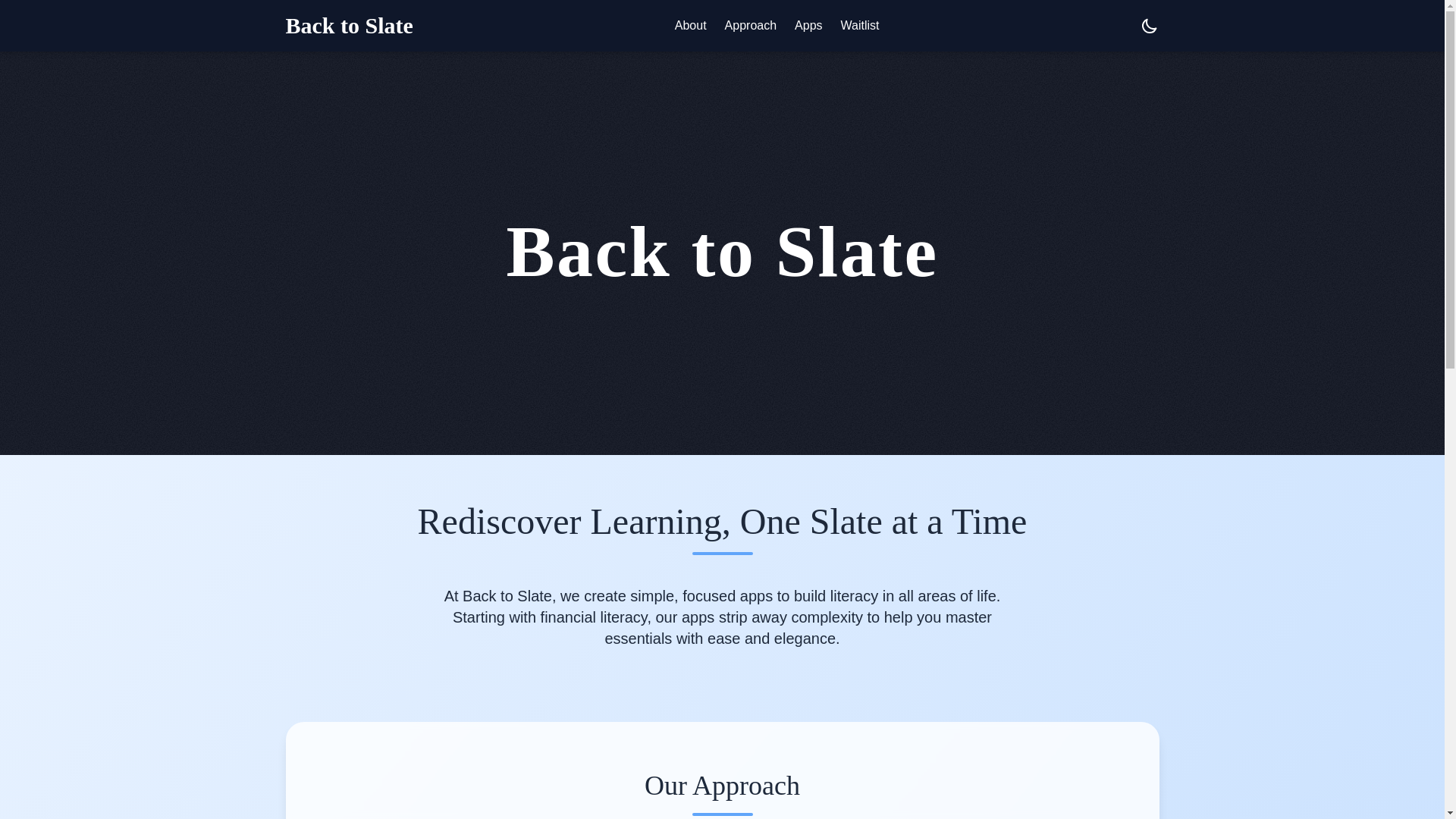 website screenshot of https://backtoslate.pages.dev/