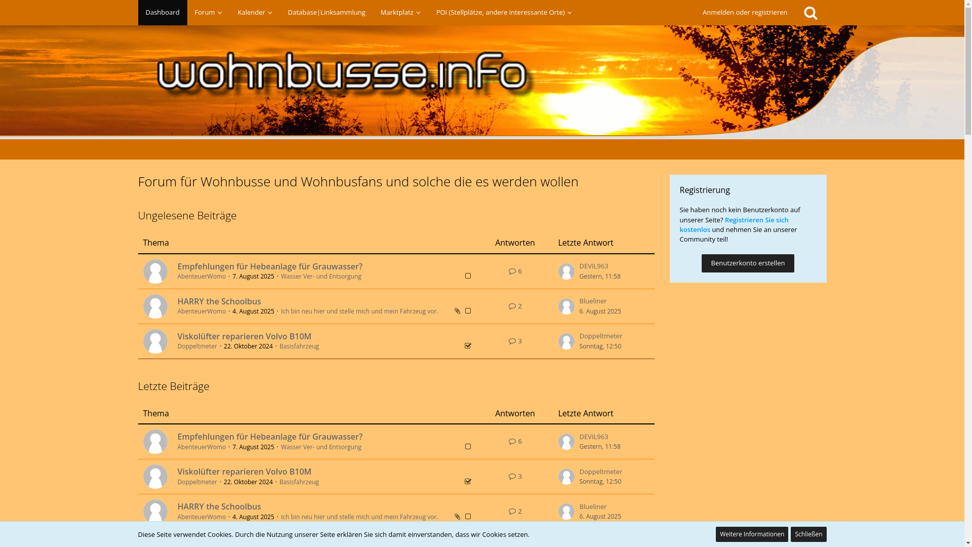website screenshot of https://stellplatz-wohnbusse.de/