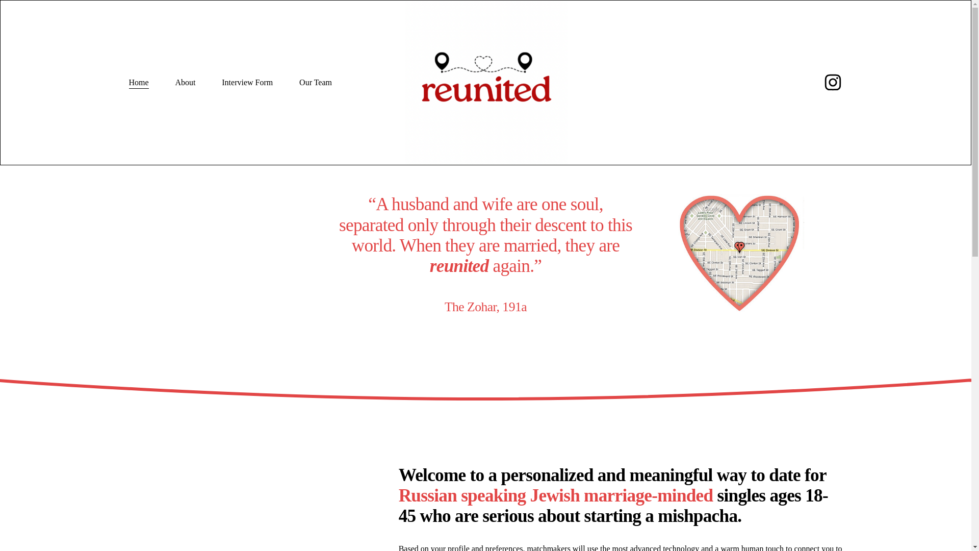 website screenshot of https://reunited-match.com/