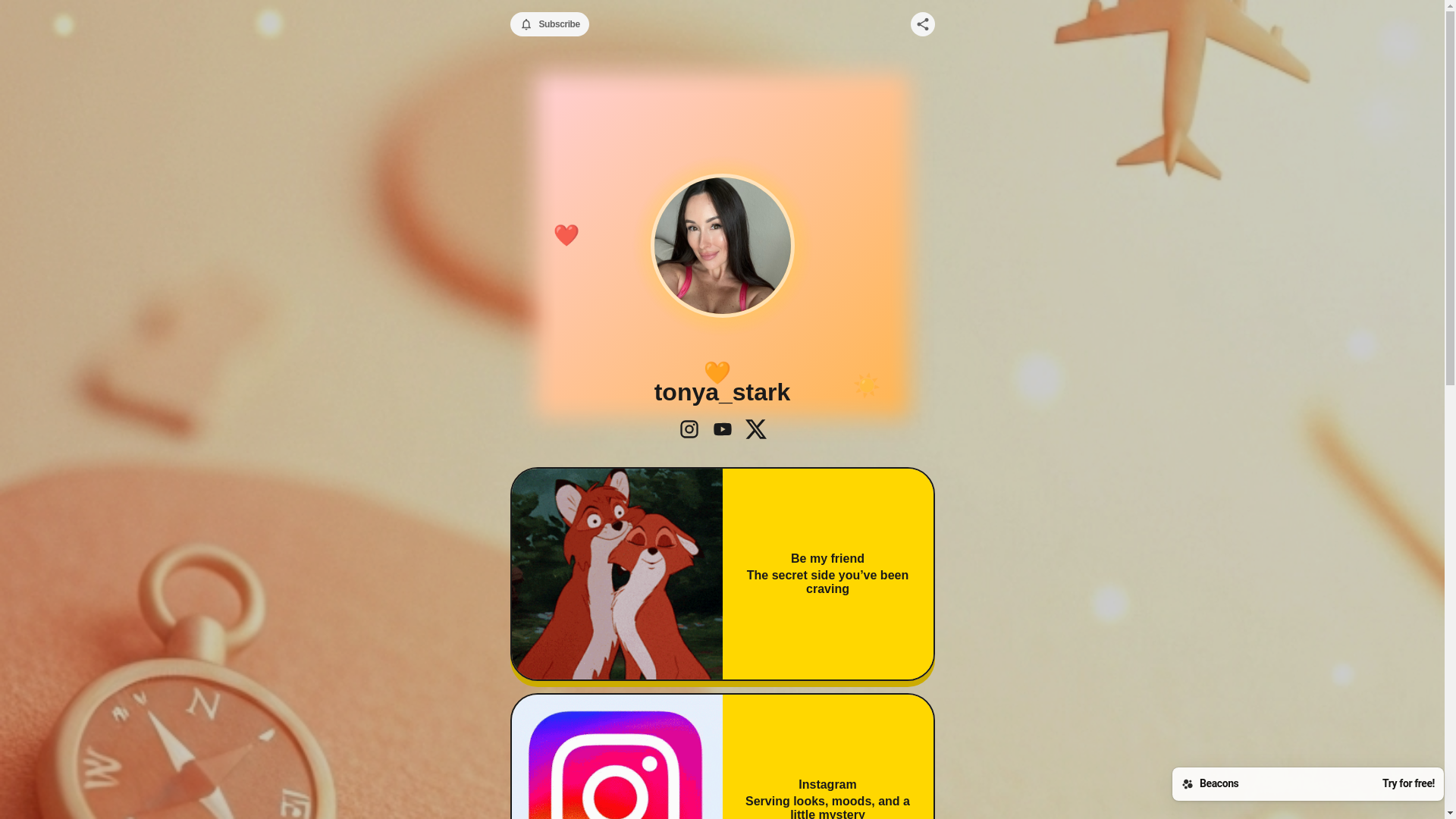 website screenshot of https://tonyastark.live/