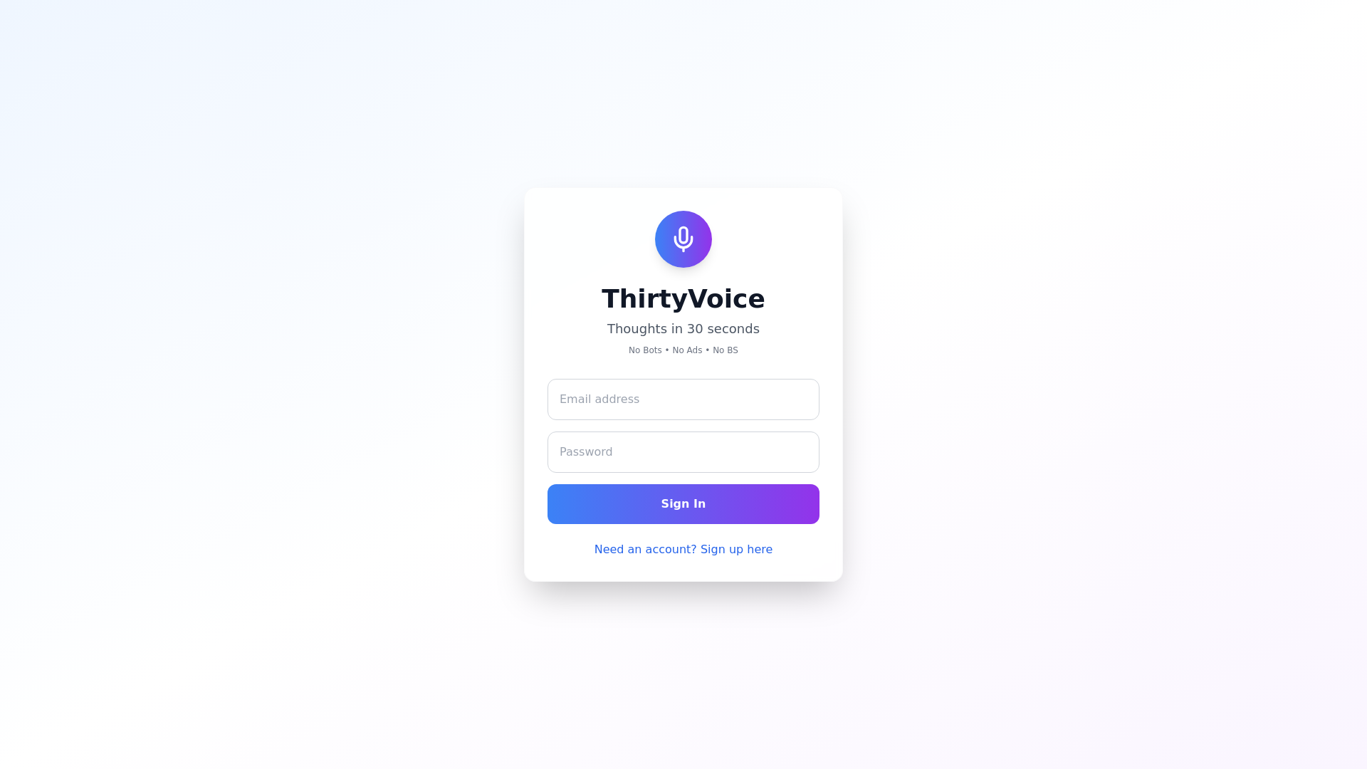 website screenshot of https://thirtyvoice.com/