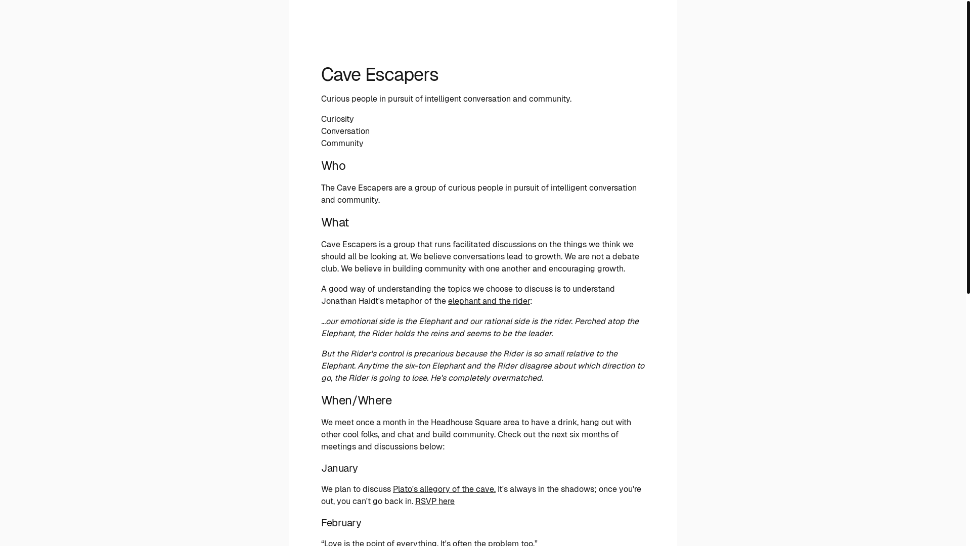 website screenshot of https://cave-escapers.com/