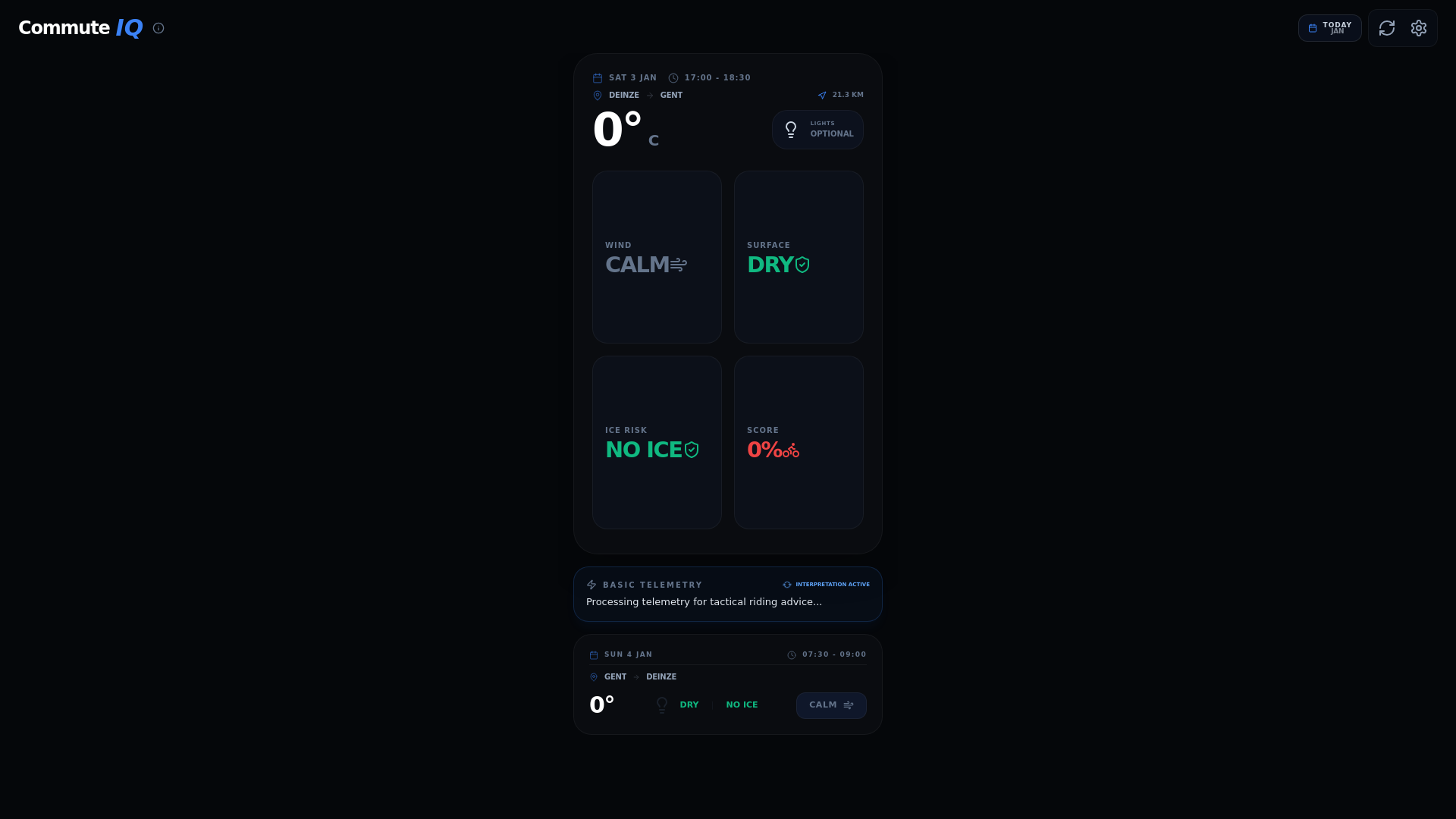 website screenshot of https://commute-iq.pages.dev/