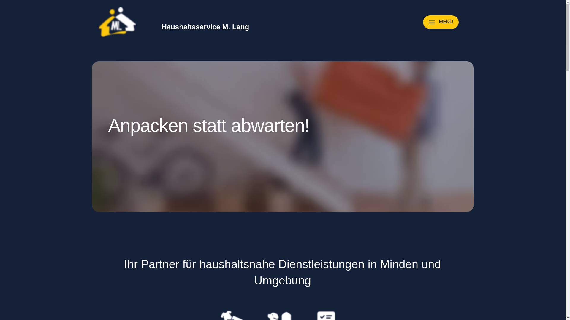 website screenshot of https://haushaltsservice-minden.de/