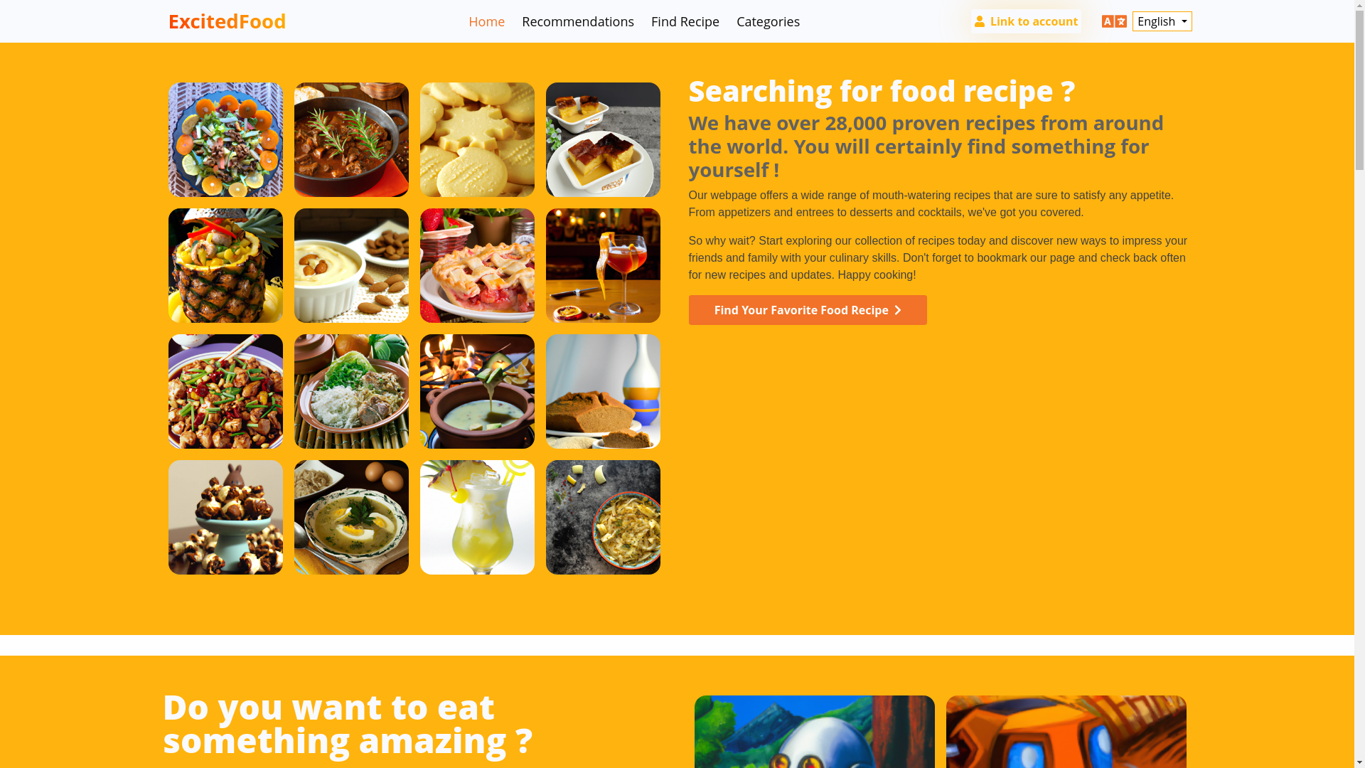 website screenshot of https://yourexcitedfood.online/