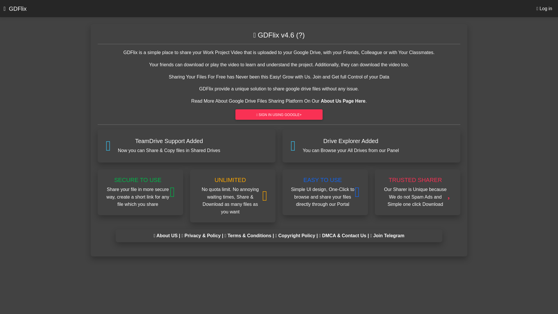 website screenshot of https://driveserver.lol/