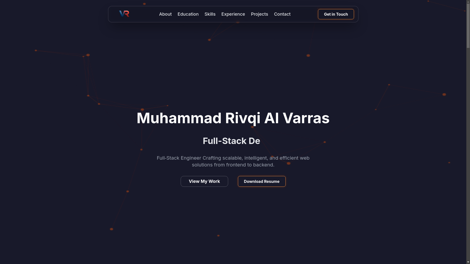 website screenshot of https://alvarras.dev/