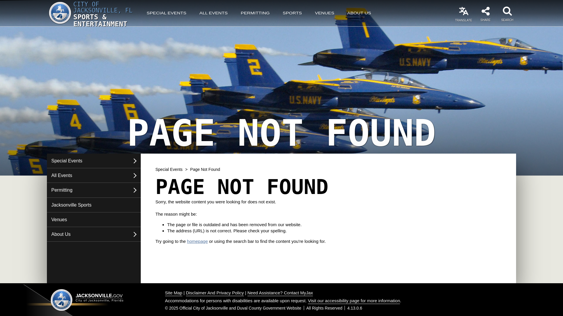 website screenshot of https://jaxholidayriverfest.org/