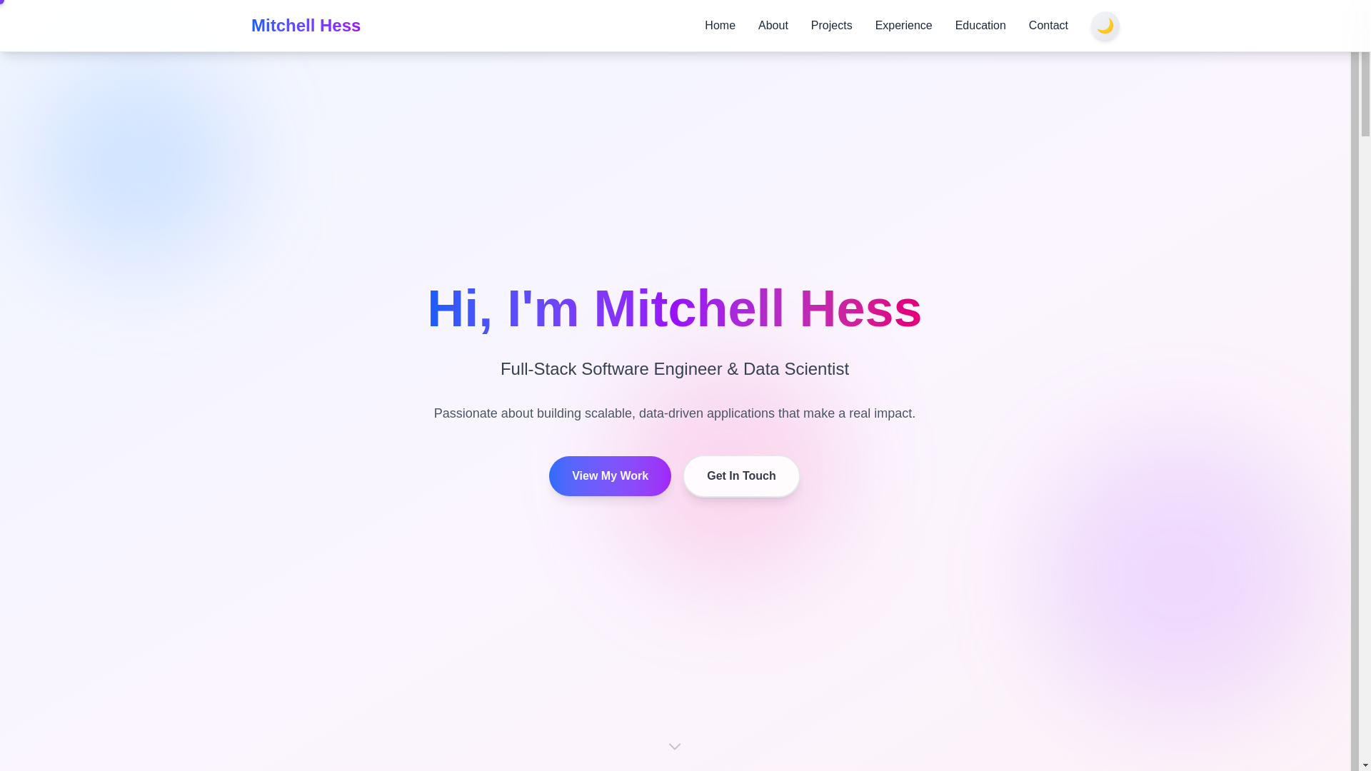 website screenshot of https://mitchell-hess.com/