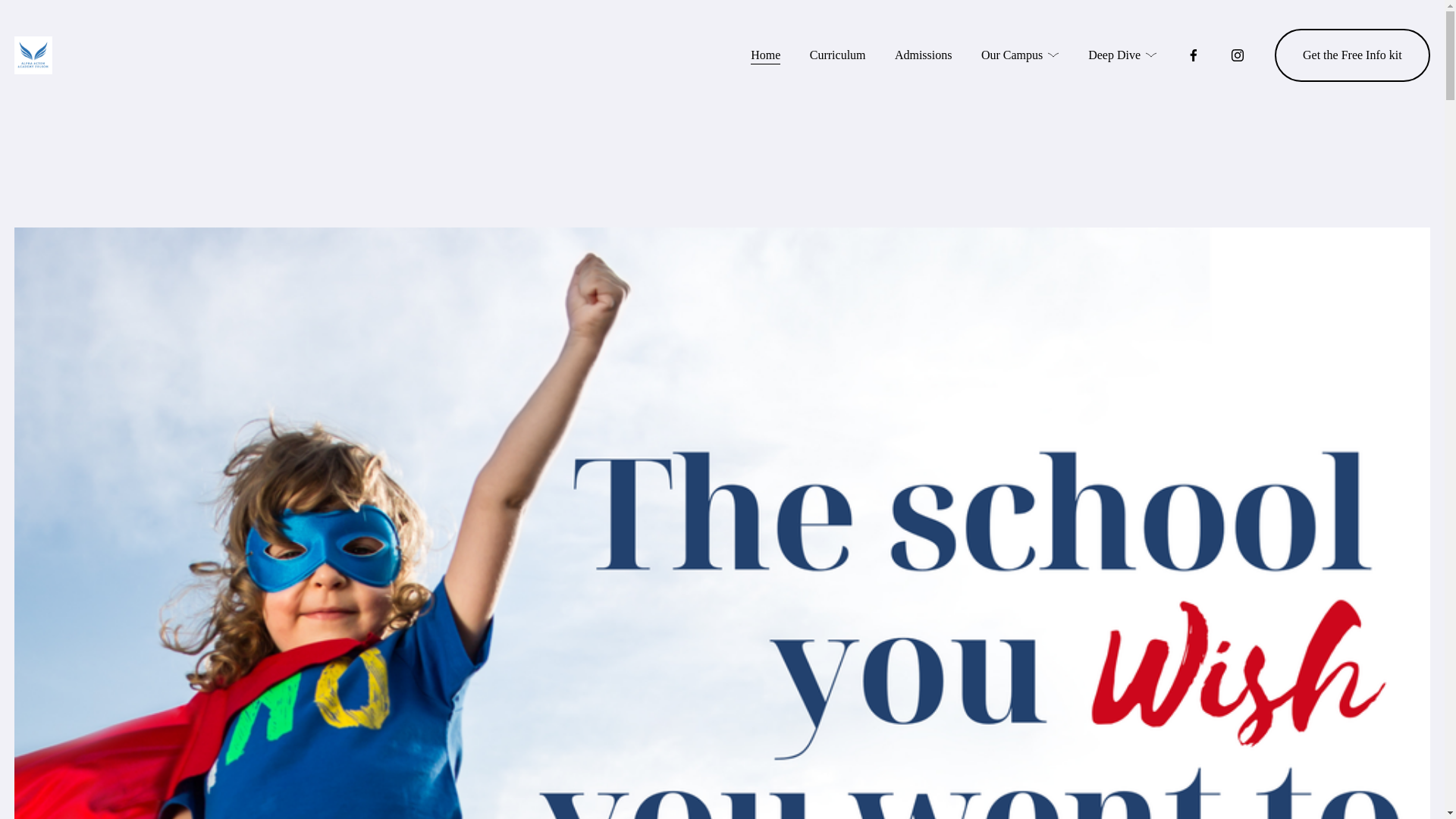 website screenshot of https://alphaactonacademy.org/